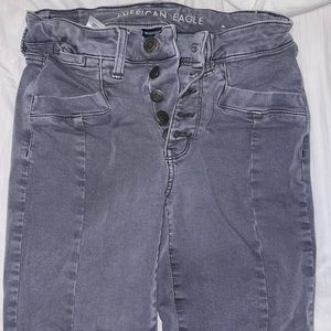 Faded Black American Eagle Jeans S: 6